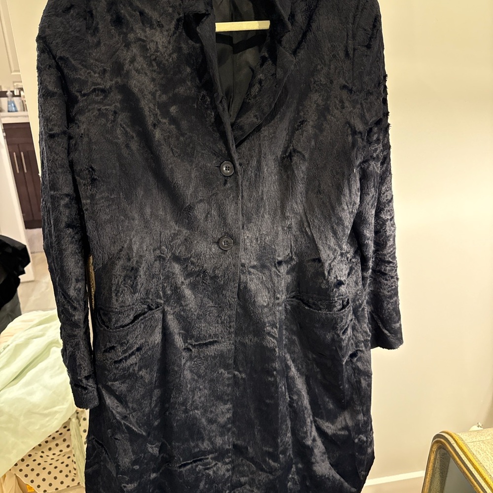 Elegant Black Textured Coat